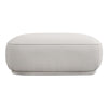Moe's Marion Square Ottoman White Fabric