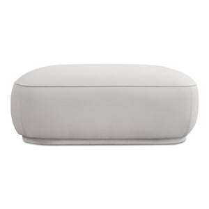 Moe's Marion Square Ottoman White Fabric