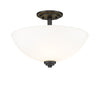Ashton 3 Light Semi Flush Mount in Matte Black Finish