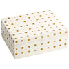 Dot Crown Container in White and Brass