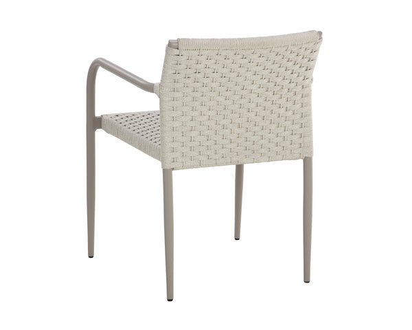 CASELLA STACKABLE DINING ARMCHAIR - GREIGE - CREAM