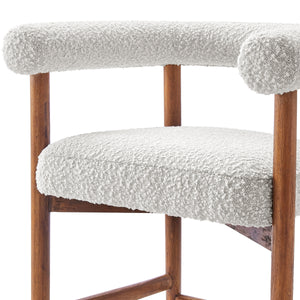 Keanu Boucle Counter Stool Brown Legs, Stanton Beige 