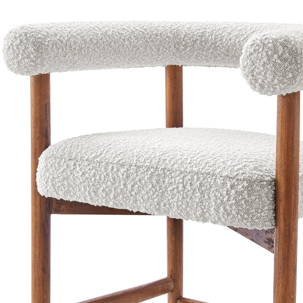 Keanu Boucle Counter Stool Brown Legs, Stanton Beige 