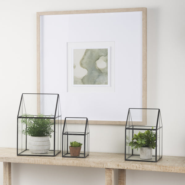 Sikes (Medium) 8L x 8W x 13H Hut Terrarium W/Glass Base