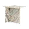 Bexly Marble Square End Table in Rusty Gray