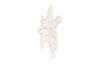 Cast Carved Root Wall Art, White Stone