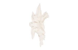 Cast Carved Root Wall Art, White Stone