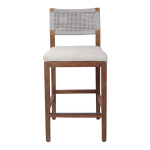 Pierre Rope Counter Stool In Gray 