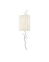 Baneberry Wall Sconce, Right In Gesso White