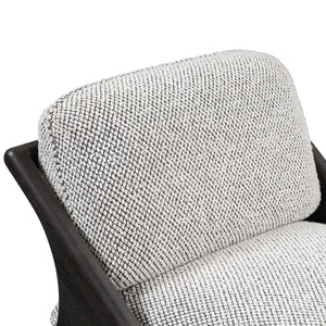 Classic Home Georgia Upholstered Accent Chair - Gray Wood Frame and Ivory Upholstery
