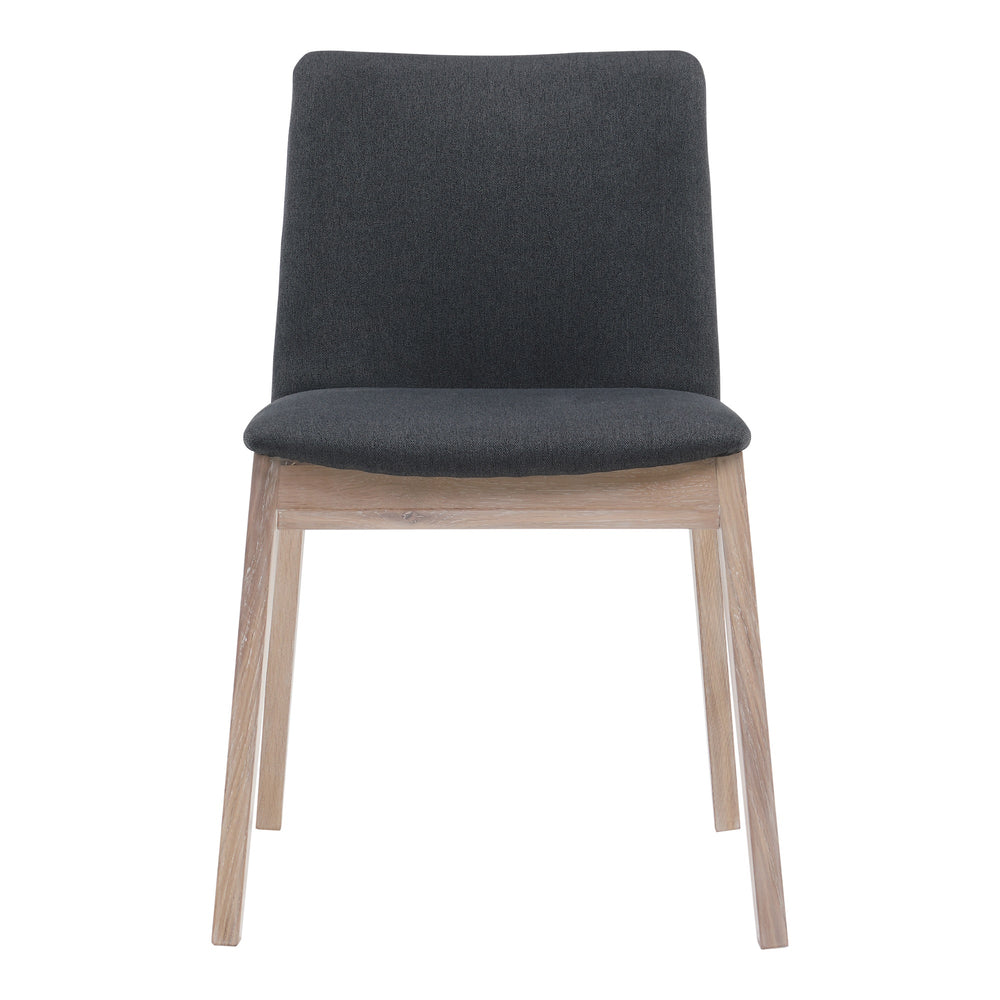 Moe's Deco Oak Dining Chair Set - Dark Grey
