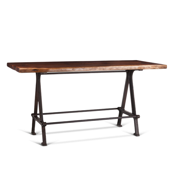 Gathering Table Walnut , Antique Zinc
