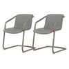 Indy Side Arm Chair Silver Frame In Antique Graphite Gray