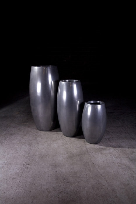 Elonga Planter, Polished Aluminum, LG