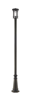 Jordan 1 Light Outdoor Post Mounted Fixture in Oil Rubbed Bronze Finish