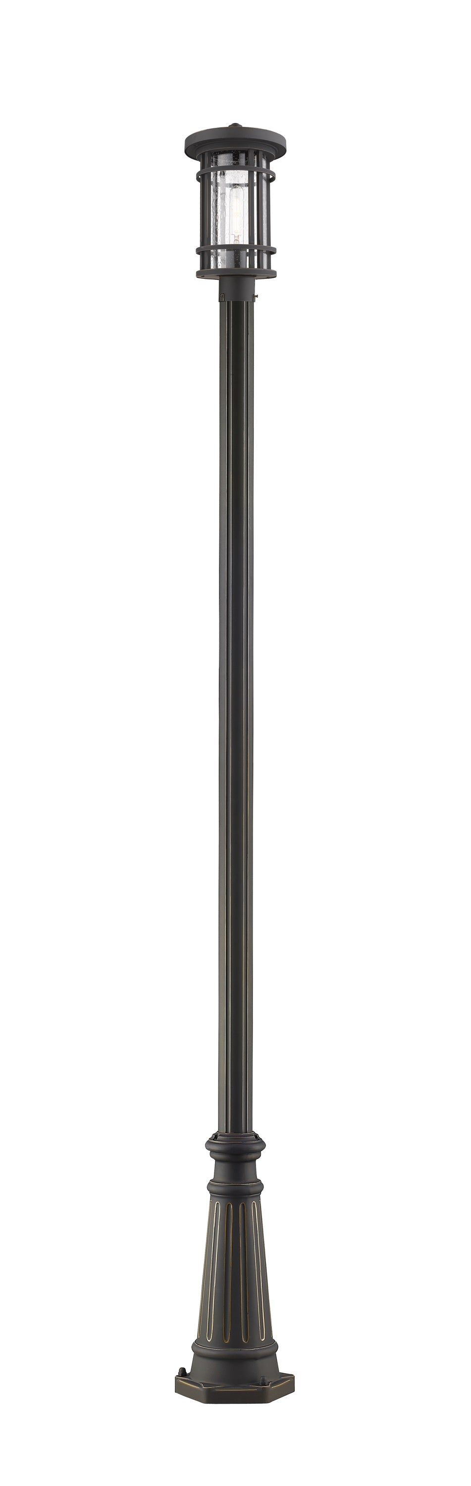 Jordan 1 Light Outdoor Post Mounted Fixture in Oil Rubbed Bronze Finish