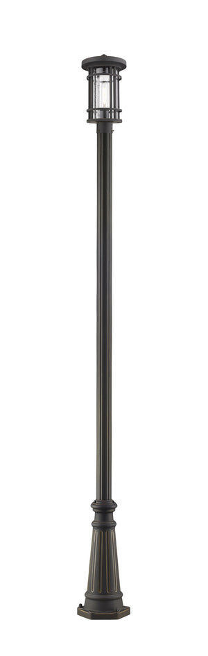 Jordan 1 Light Outdoor Post Mounted Fixture in Oil Rubbed Bronze Finish