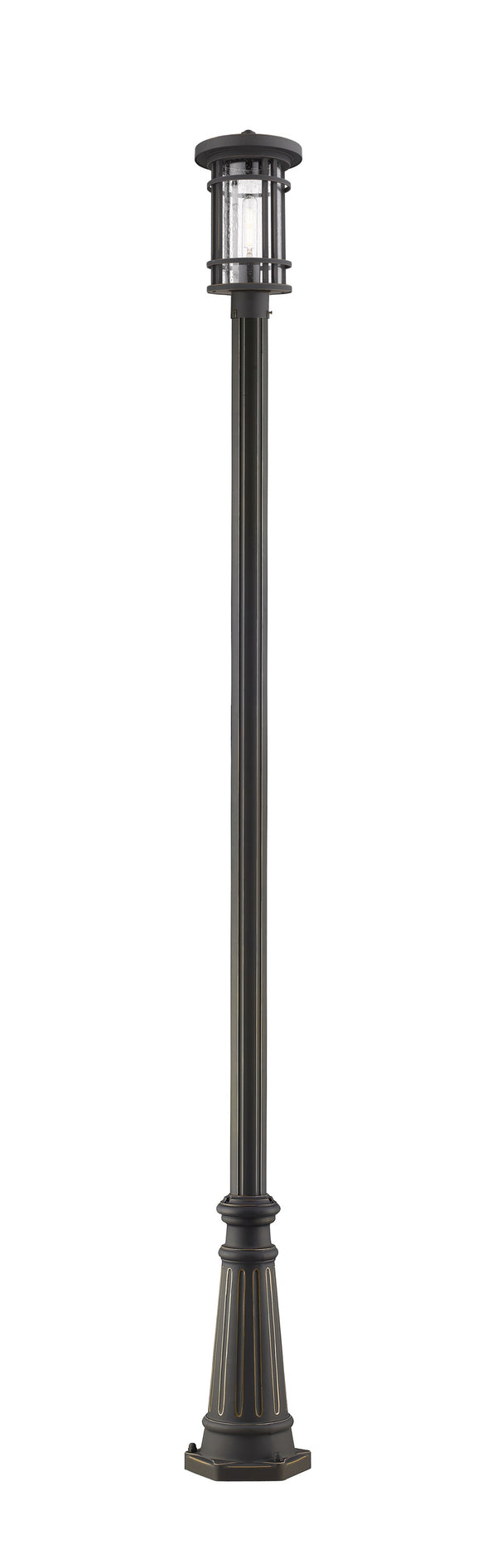 Jordan 1 Light Outdoor Post Mounted Fixture in Oil Rubbed Bronze Finish
