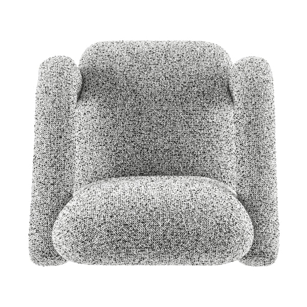 Maverick Boucle Accent Arm Chair, Speckled White 