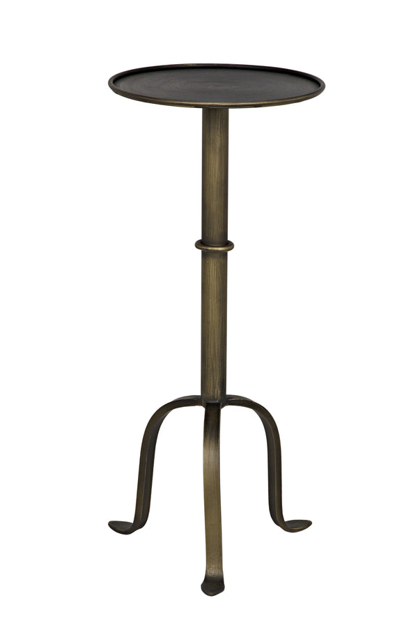 Tini Aged Brass Metal Side Table