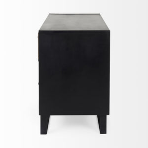 Alvin 34.5L x 21.5W x 30.0H Wood W/Metal Framing Accent Cabinet
