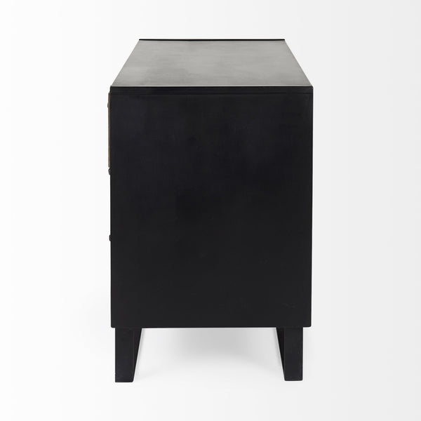 Alvin 34.5L x 21.5W x 30.0H Wood W/Metal Framing Accent Cabinet