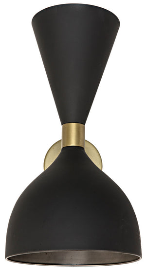 Aegeon Sconce, Black Steel