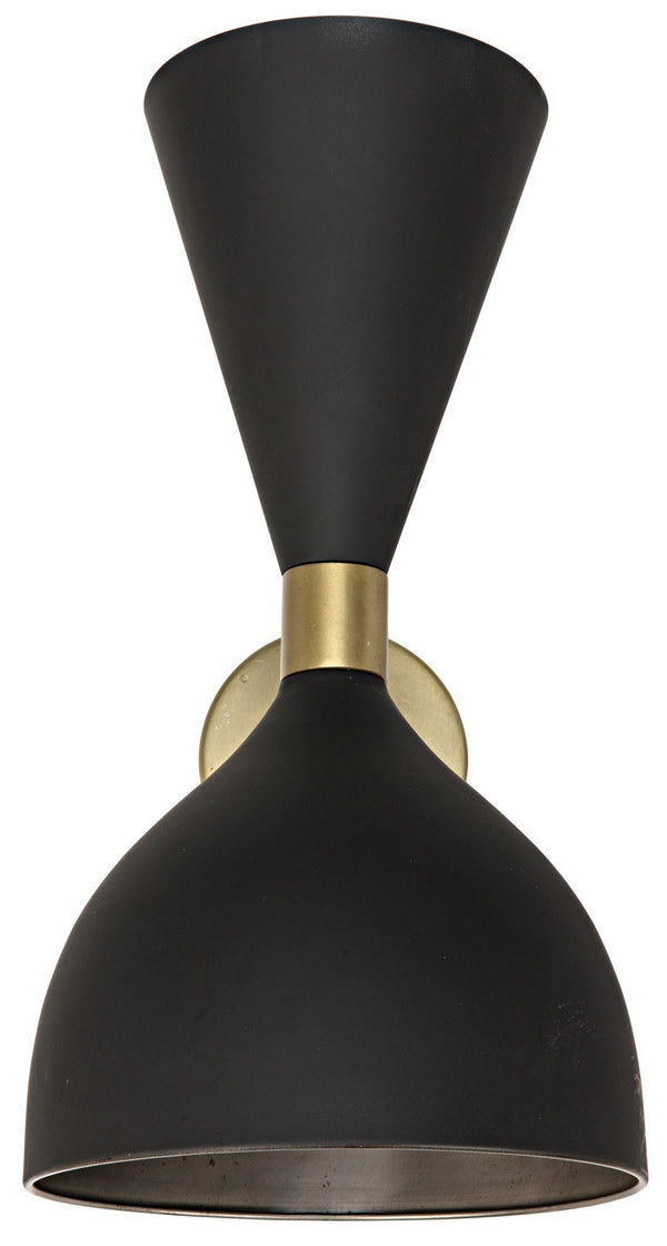 Aegeon Sconce, Black Steel