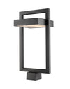 Luttrel 1 Light Outdoor Post Mount Fixture in Black Finish