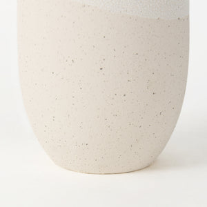 Salar 5.9L x 5.9W x 14.0H Cream Conical Crackled Ceramic Vase