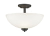 Ashton 3 Light Semi Flush Mount in Bronze Finish