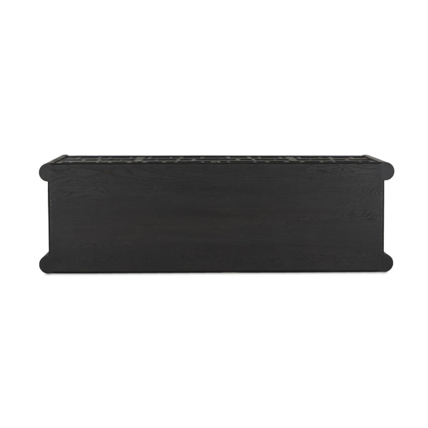 Ezri 6 Drawer Dresser - Carved Black Oak