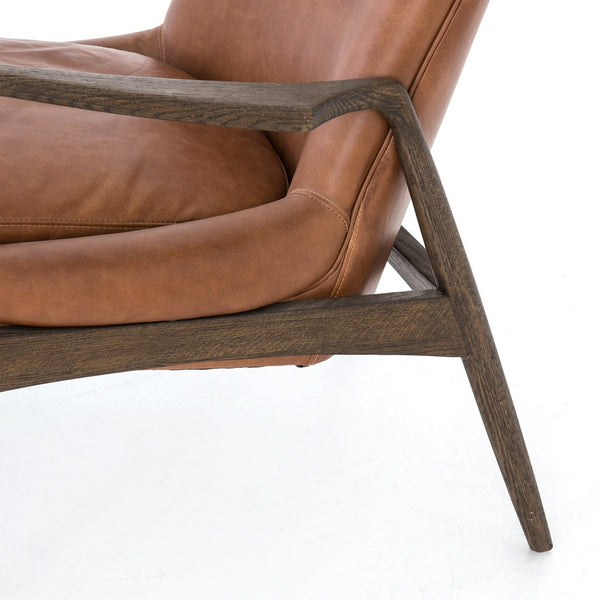 Braden Leather Chair-Brandy