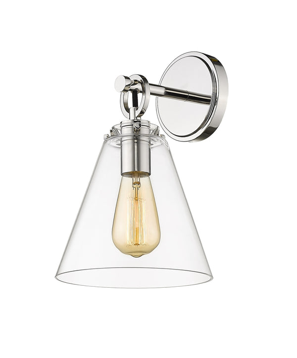 Harper 1 Light Wall Sconce in Polished Nickel Finish
