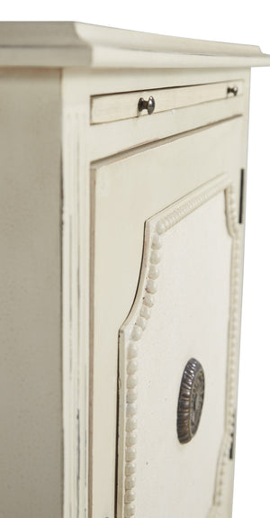 Linen & Beaded Front End Table
