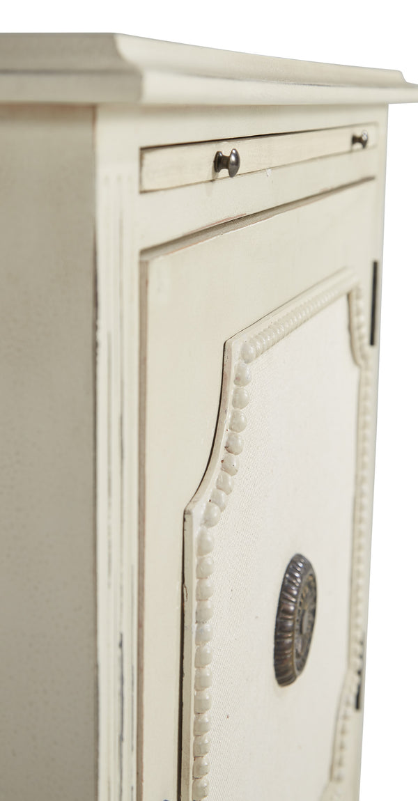 Linen & Beaded Front End Table