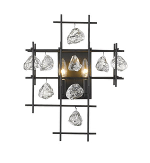 Garroway 2 Light Wall Sconce in Matte Black Finish