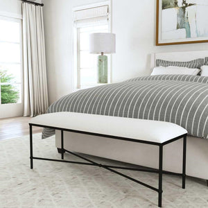 Avenham Black Framed Bench