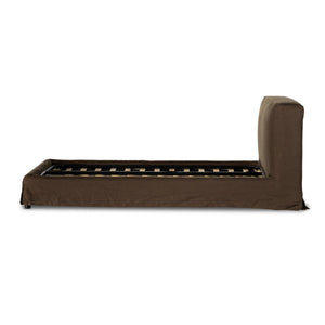 Aidan Slipcover King Bed - Brussels Coffee