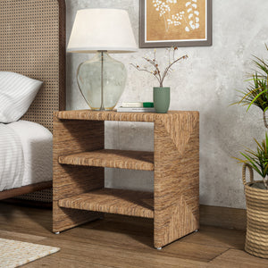 Kanza Abaca Nightstand/Side Table, Natural