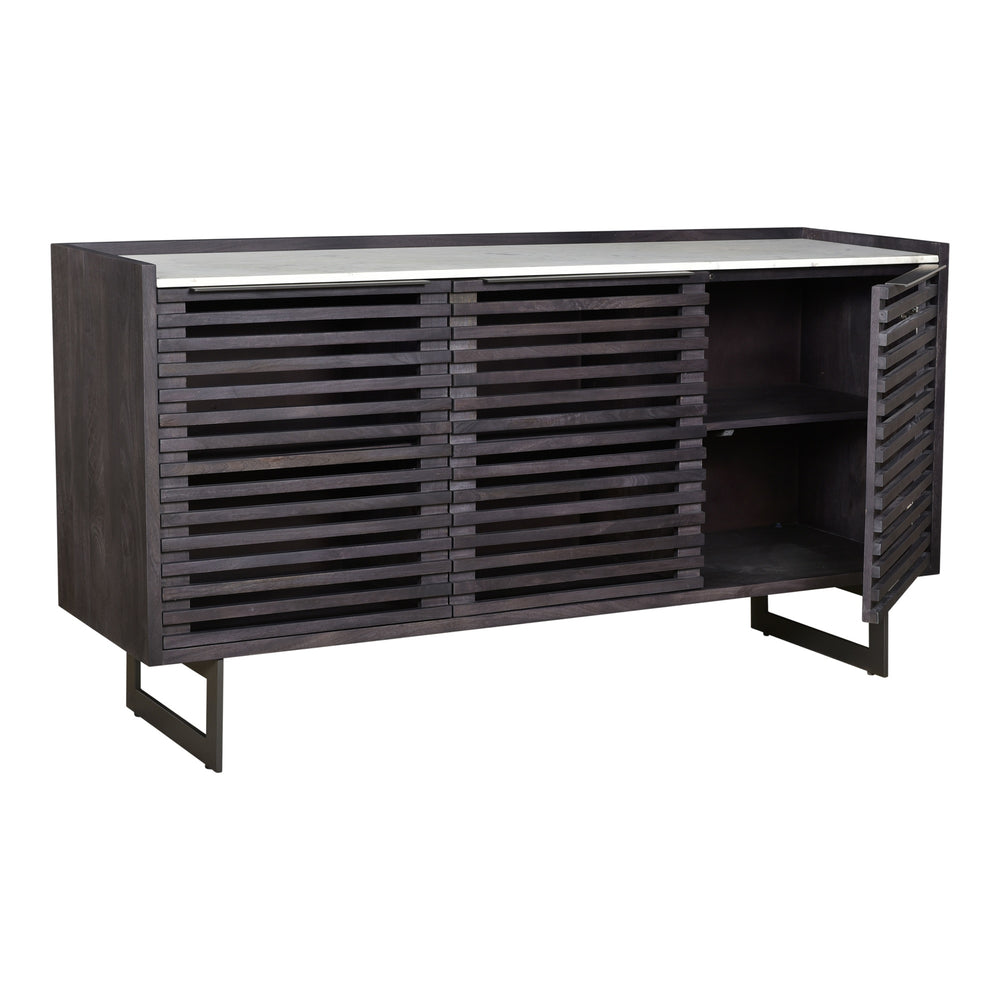 Paloma Sideboard Charcoal Grey with Marble Top