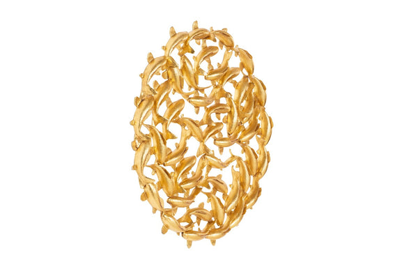 Koi Wall Art, Gold Leaf