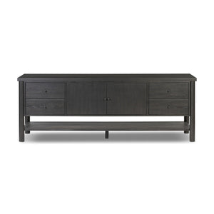 Roark Media Console - Ebony Oak Veneer