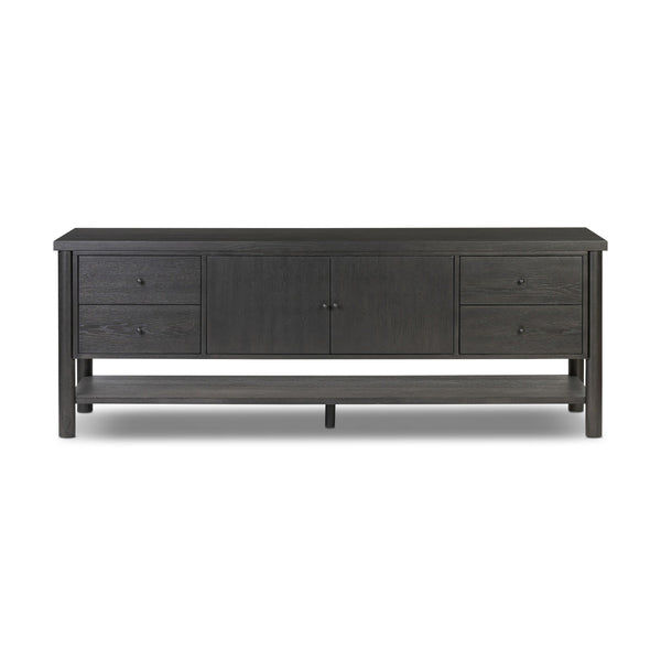 Roark Media Console - Ebony Oak Veneer