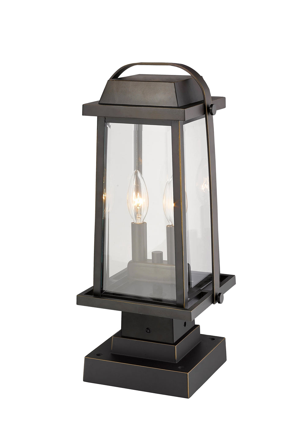 Millworks 2 Light Outdoor Pier Mounted Fixture in Oil Rubbed Bronze Finish