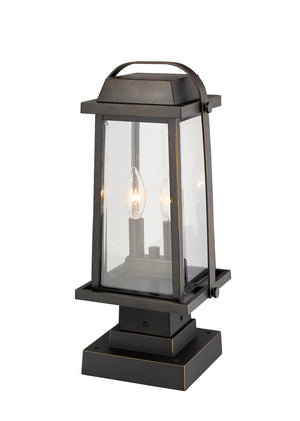 Millworks 2 Light Outdoor Pier Mounted Fixture in Oil Rubbed Bronze Finish