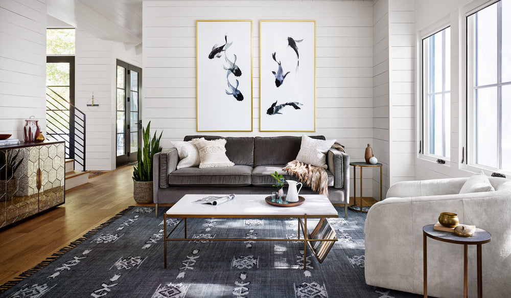 Emery 84" Sofa-Sapphire Birch