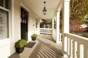 Westover 2 Light Outdoor Chain Mount Ceiling Fixture in Black Finish