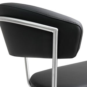 Cosmo Black Stainless Steel Barstool