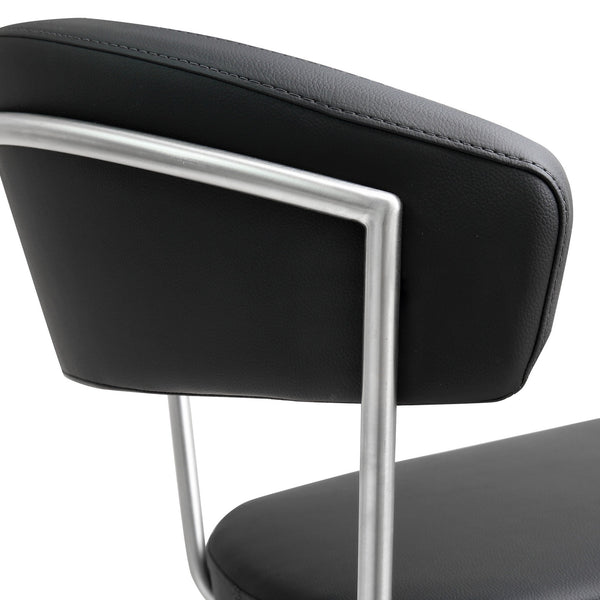 Cosmo Black Stainless Steel Barstool